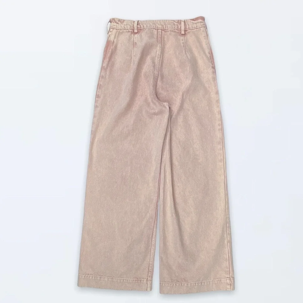 ASOS DENIM 30 Pink Acid‎ Wash Wide Leg High Rise Jeans Casual - Picture 3 of 6